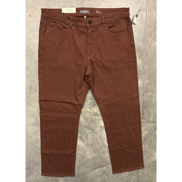 DL1961 Mens Jeans Brown 38x30 Stretch Avery Modern Straight 5 Pocket NWT - Picture 1 of 4